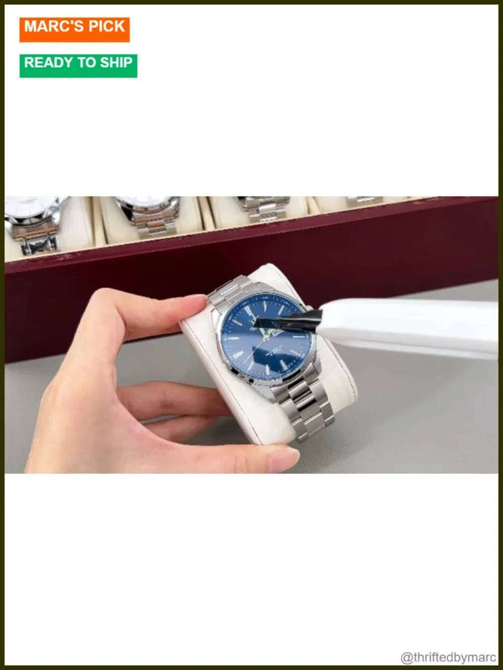 Waterproof Stainless Steel Quartz Watch with Date
